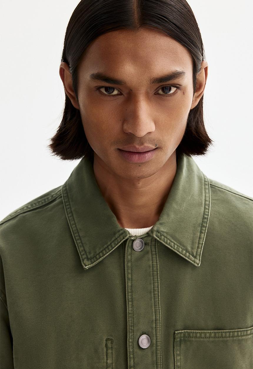 H&M - Canvas overshirt - green