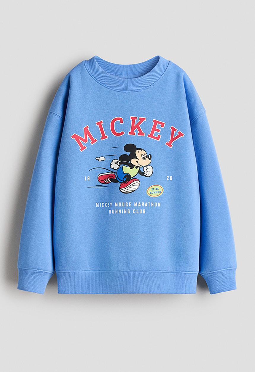 H&M - Printed sweatshirt - blue/mickey mouse