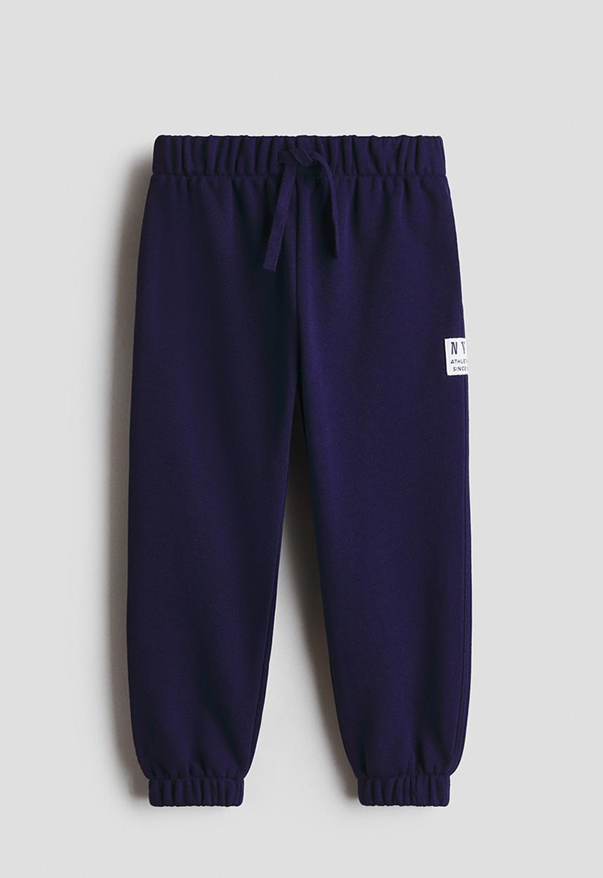 H&M - Motif-detail joggers - navy blue/nyc