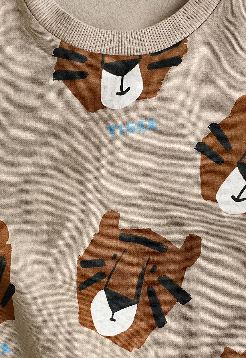 H&M - Printed sweatshirt - beige/tigers