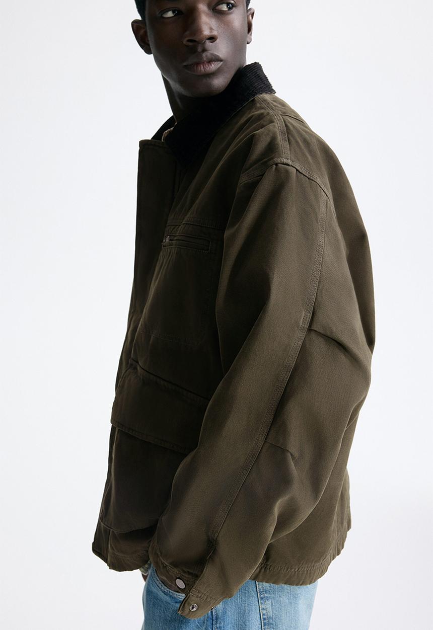 H&M - Workwear jacket - dark khaki green