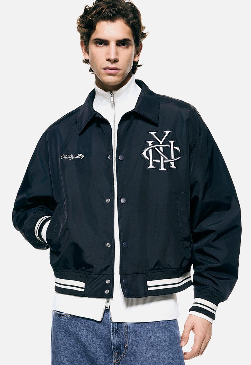 H&M - Baseball jacket - navy blue/nyc