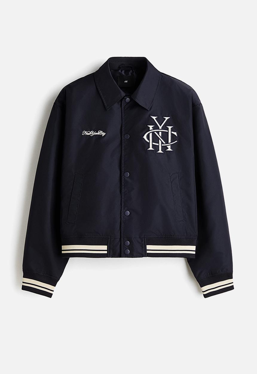 H&M - Baseball jacket - navy blue/nyc