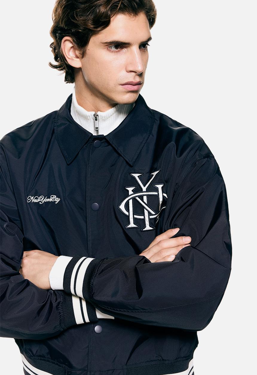 H&M - Baseball jacket - navy blue/nyc