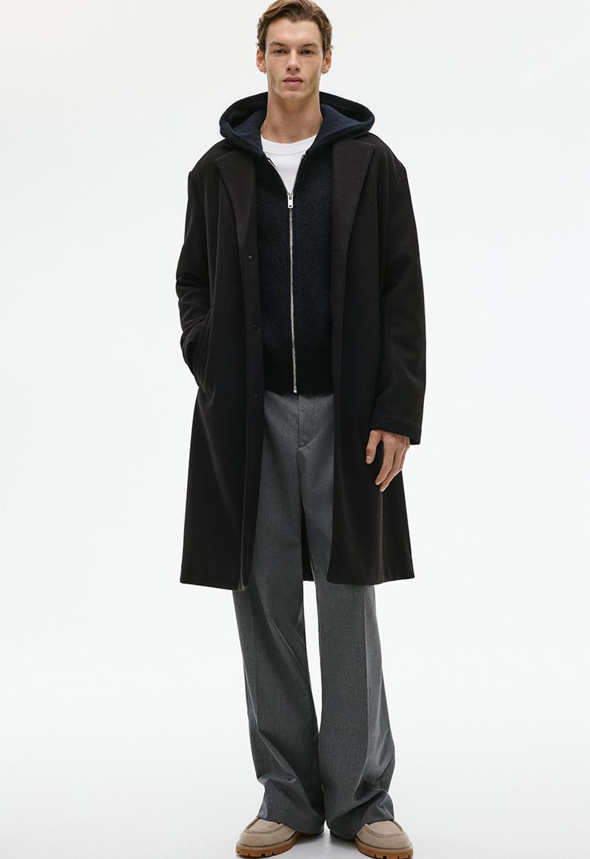 H&M - Single-breasted coat - black