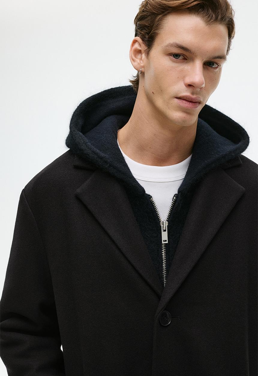 H&M - Single-breasted coat - black