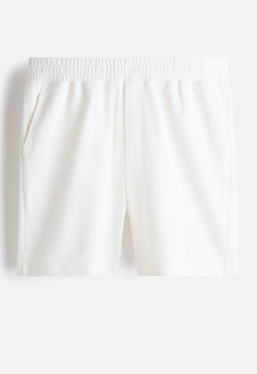 H&M - Textured jersey shorts - white