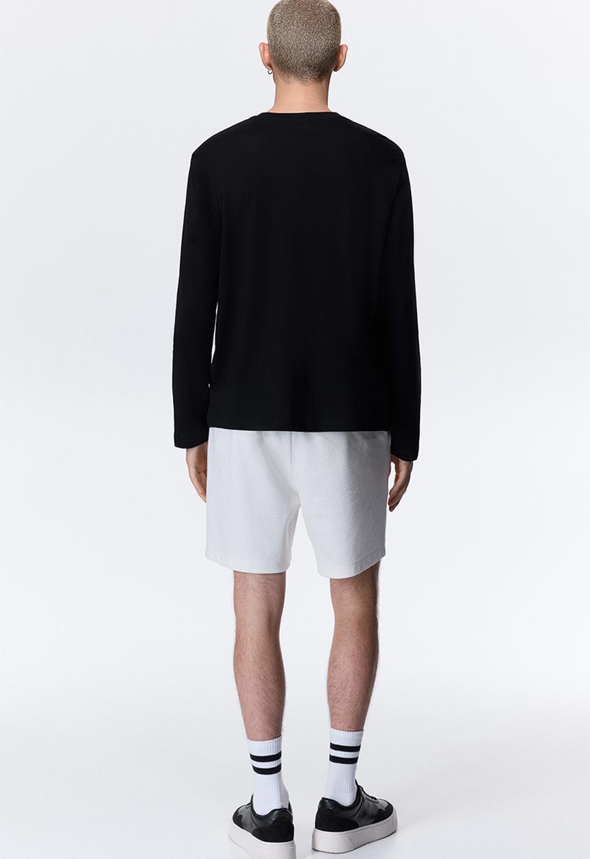 H&M - Textured jersey shorts - white