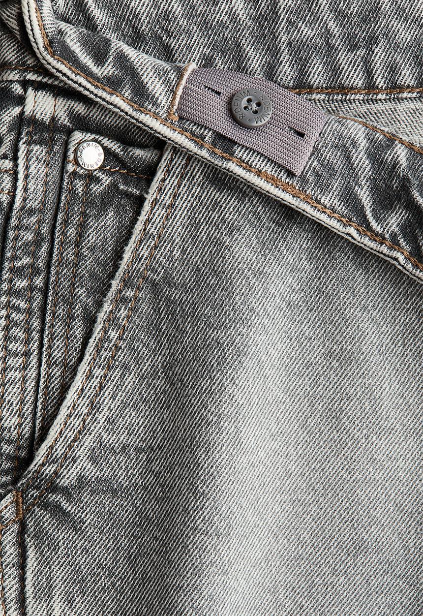 H&M - Carpenter denim shorts - light denim grey