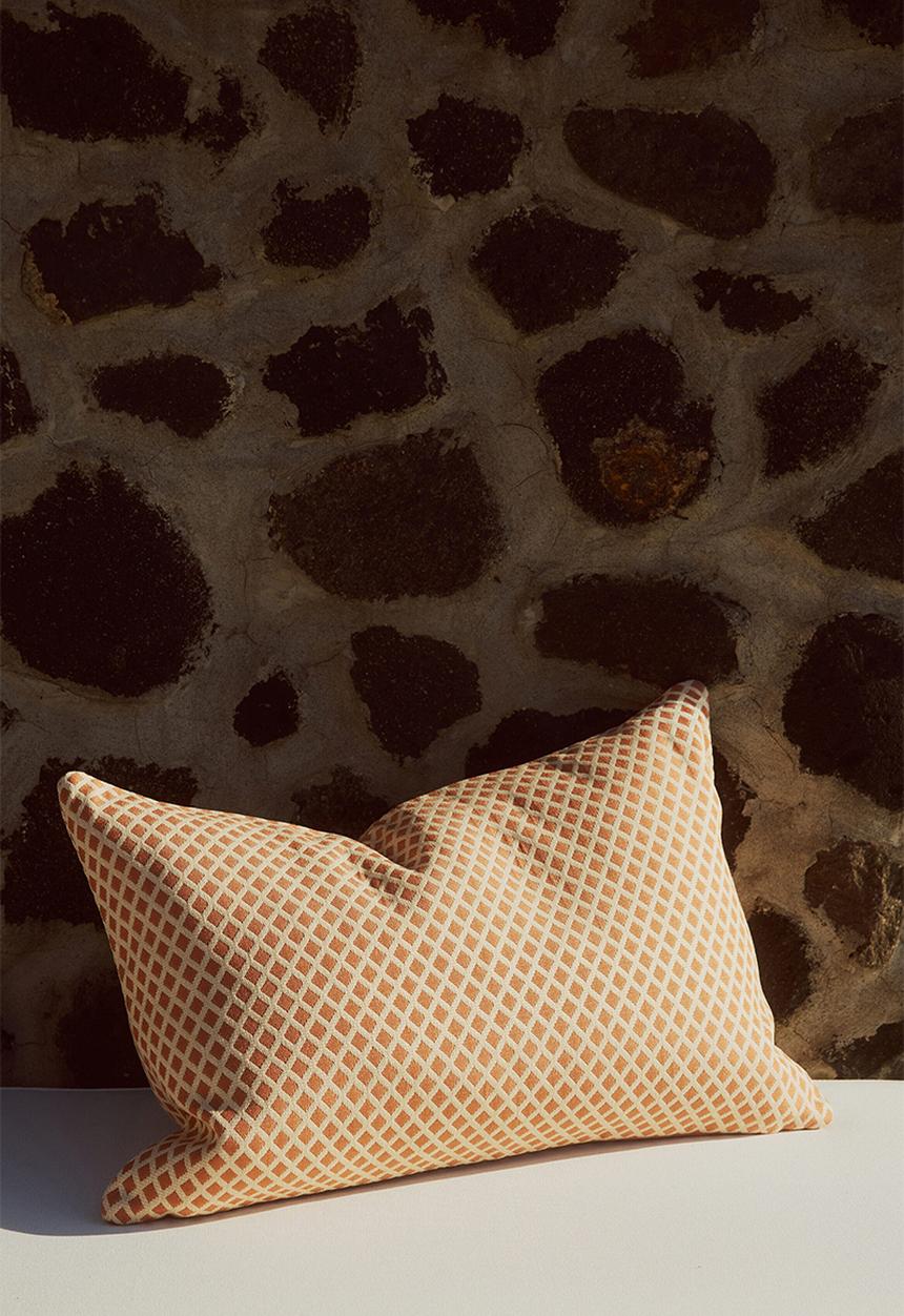 H&M - Outdoor cushion cover - orange/patterned