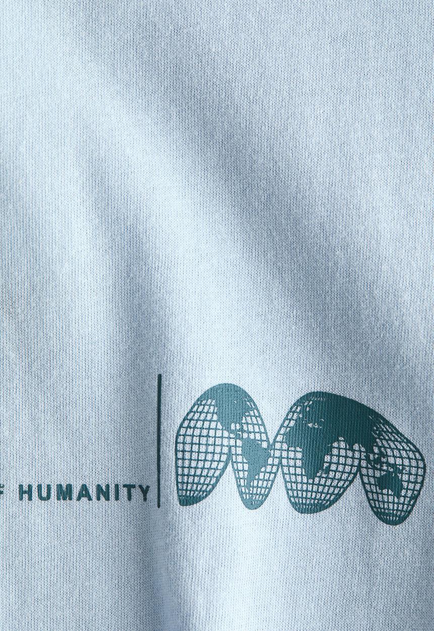 H&M - Print-motif cotton T-shirt - light blue/nasa
