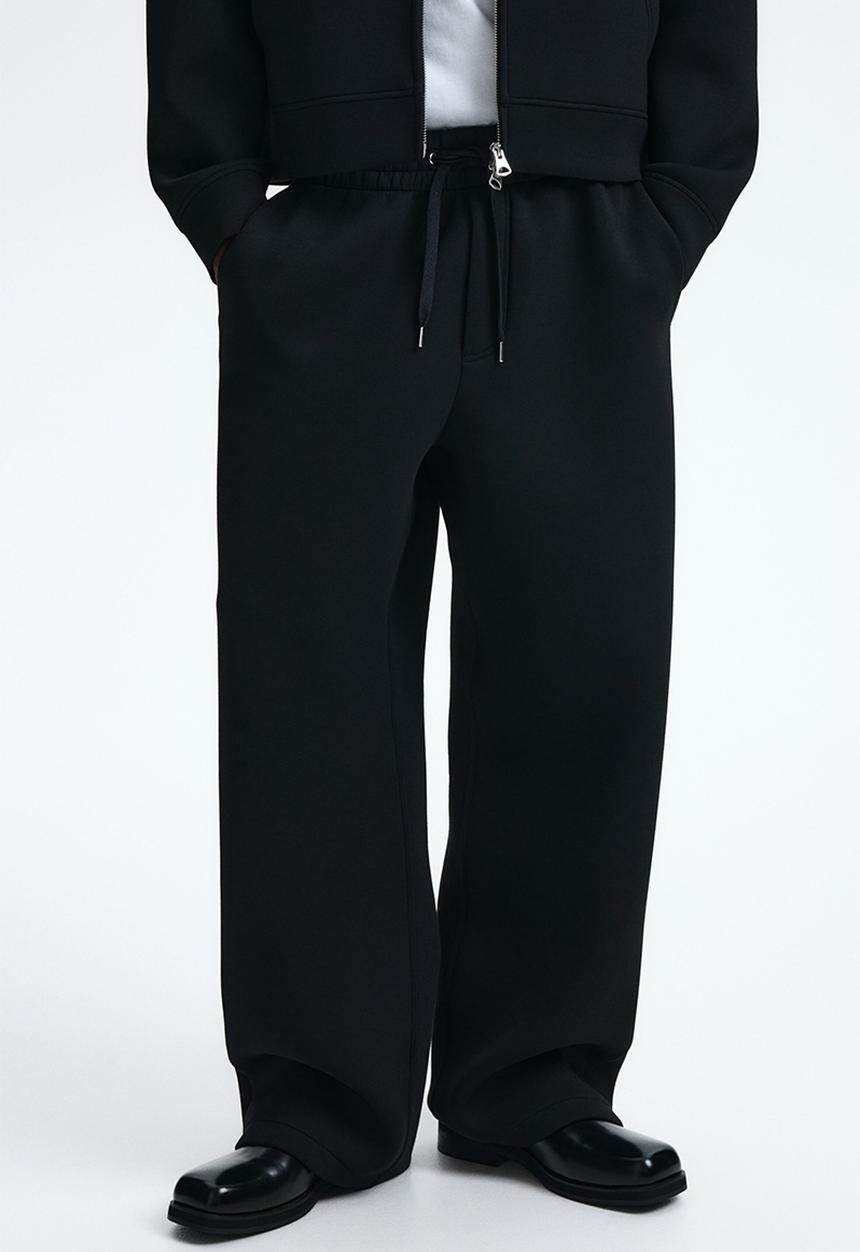 H&M - Relaxed fit scuba joggers - black
