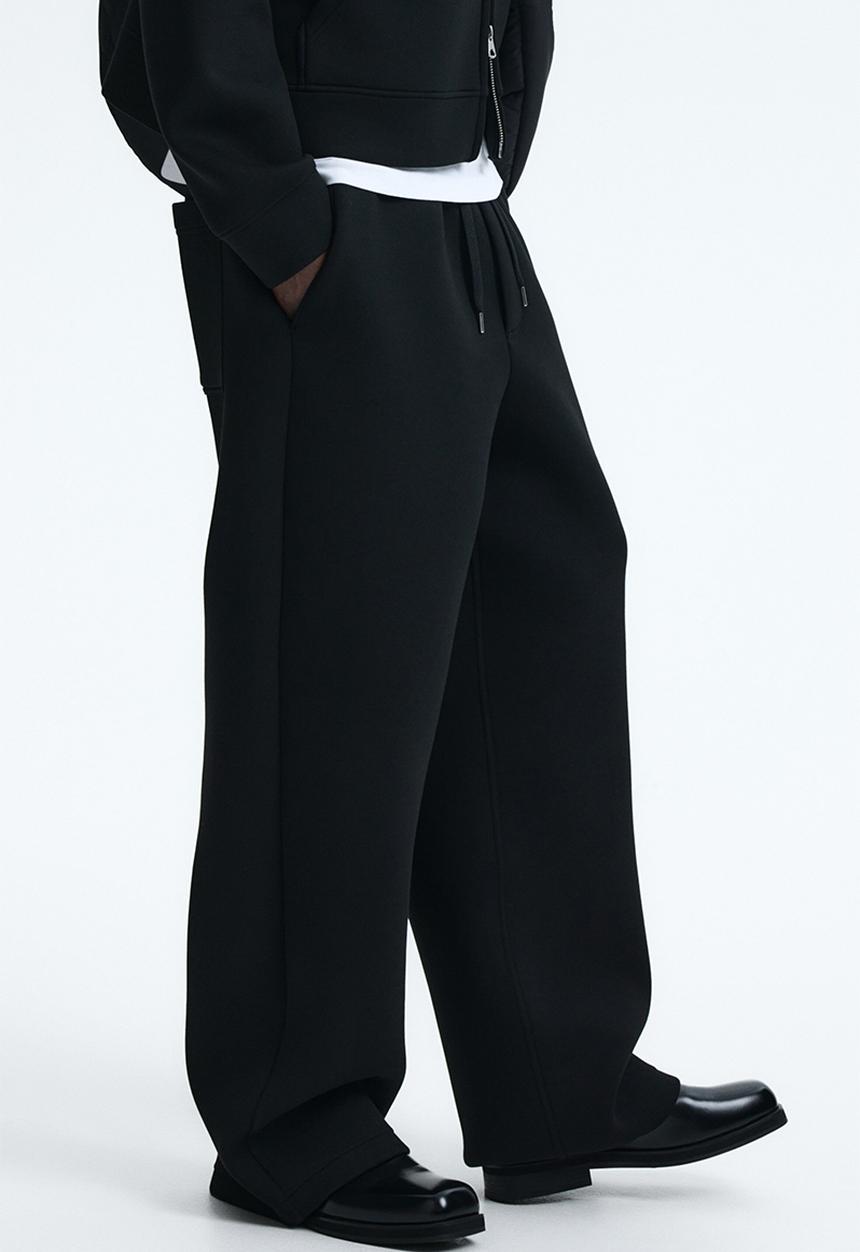 H&M - Relaxed fit scuba joggers - black