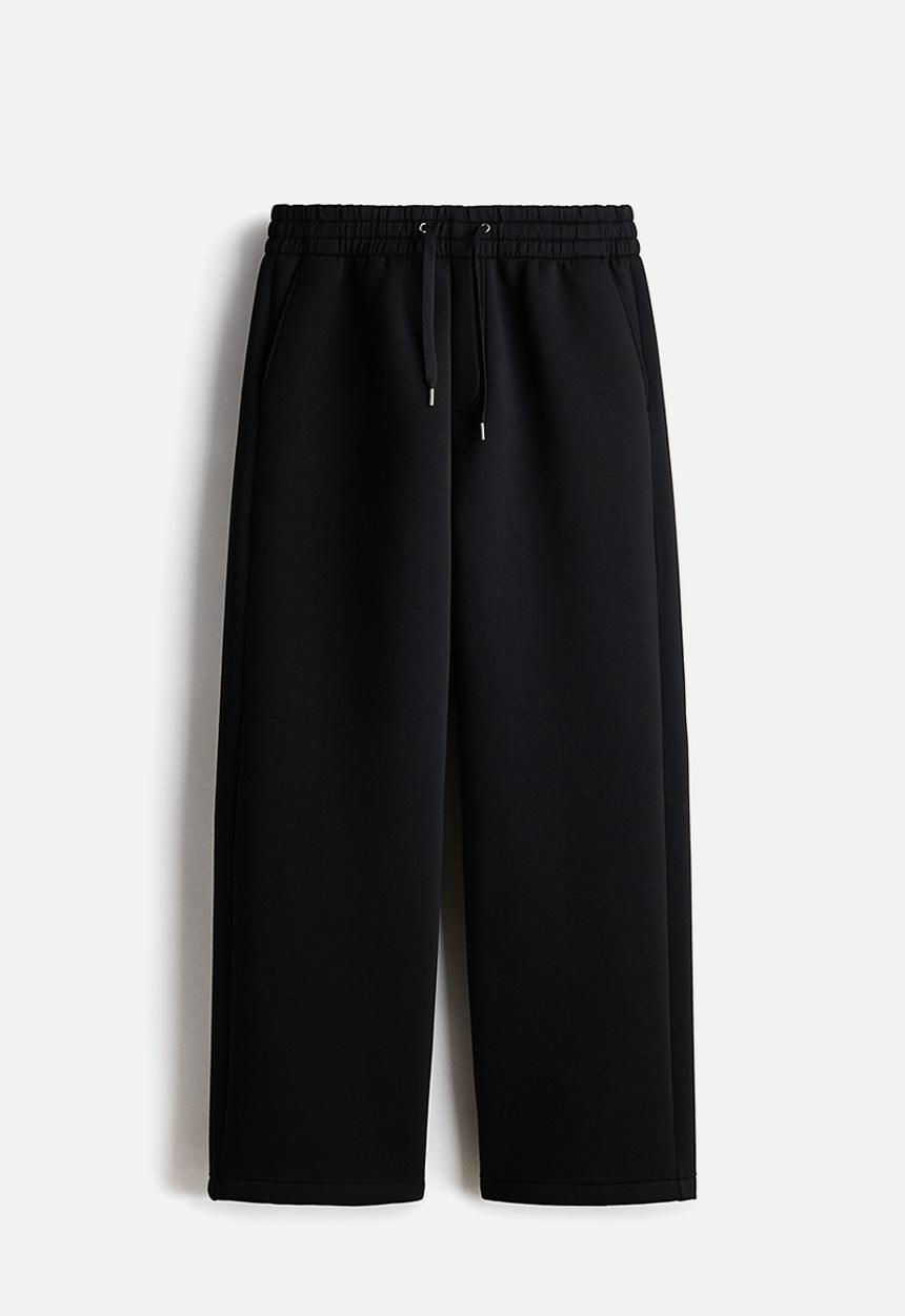 H&M - Relaxed fit scuba joggers - black