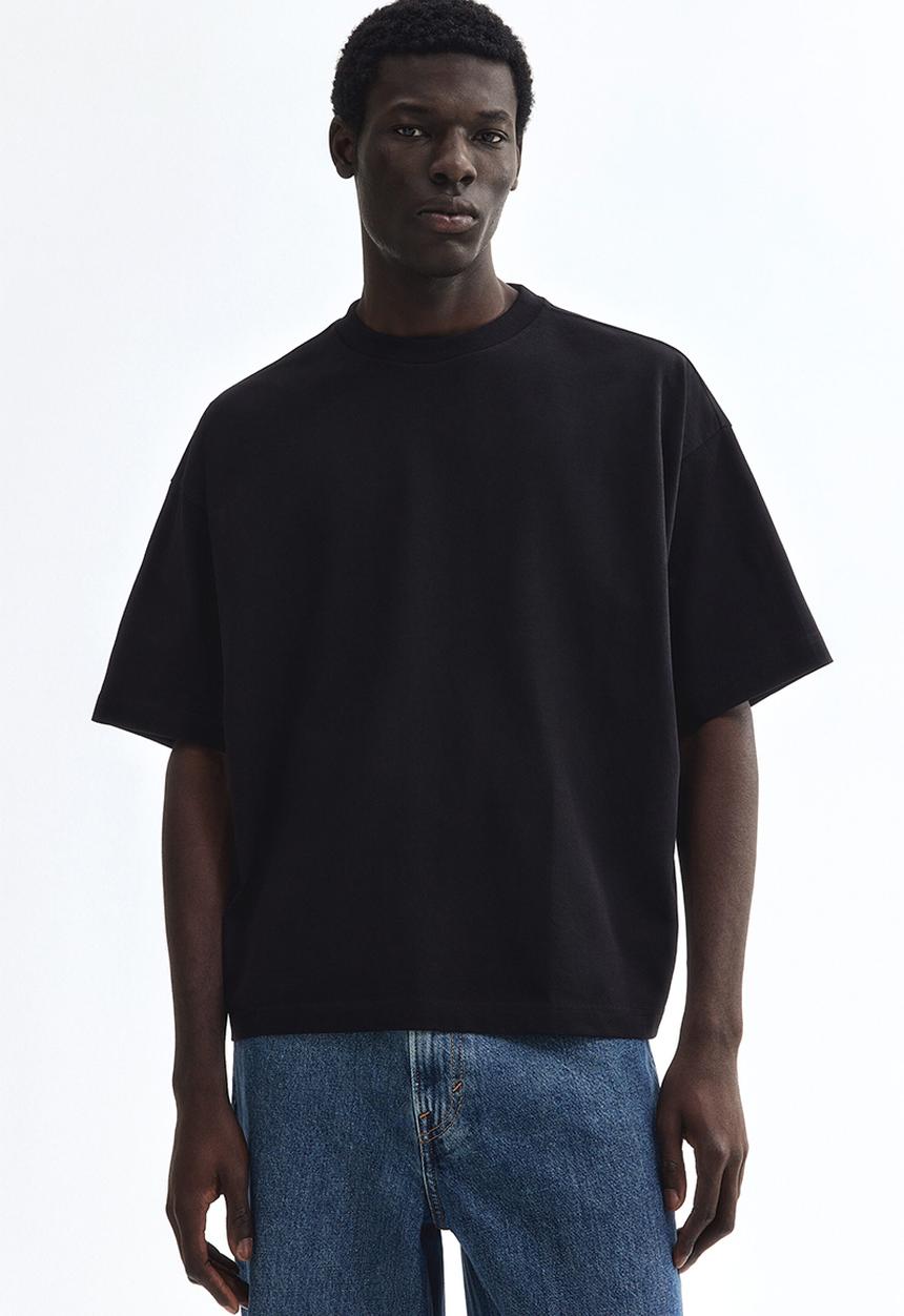 H&M - Oversized fit cotton T-shirt - black