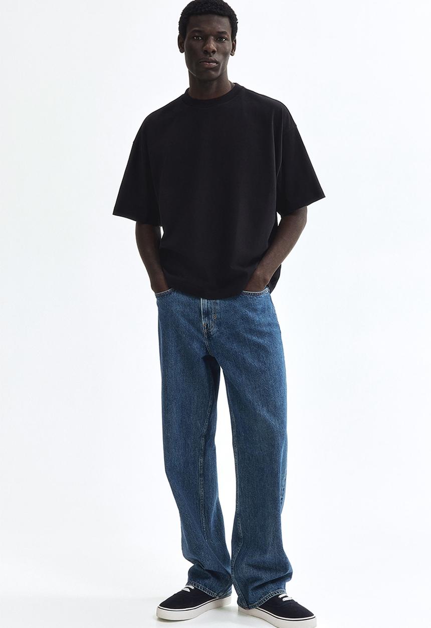 H&M - Oversized fit cotton T-shirt - black