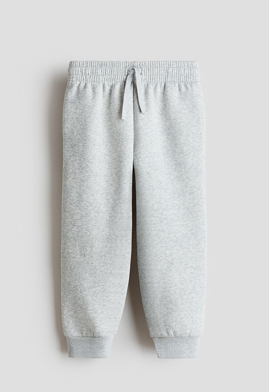 H&M - Brushed-inside joggers - light grey marl