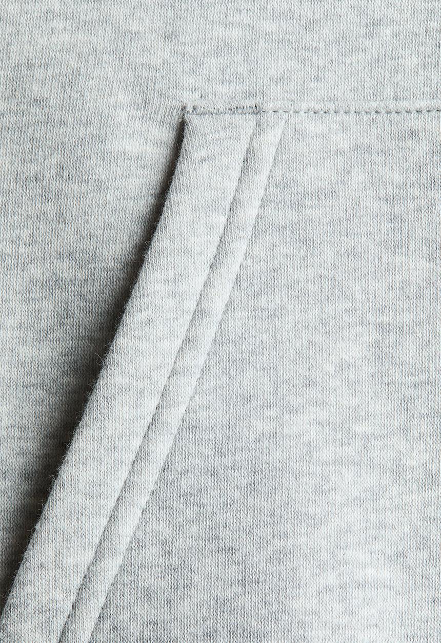 H&M - Brushed-inside hoodie - light grey marl