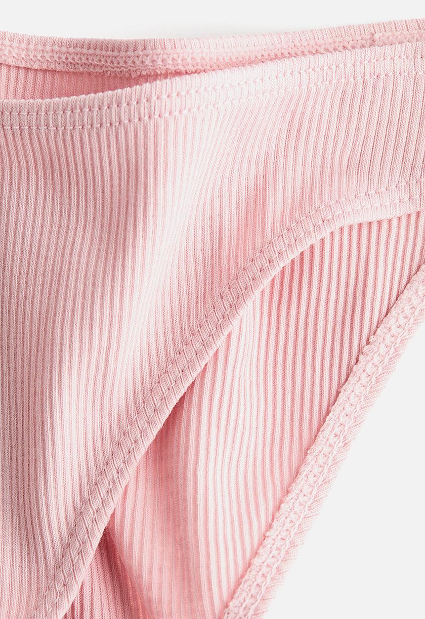 H&M - 7-Pack cotton briefs - light pink/light beige marl