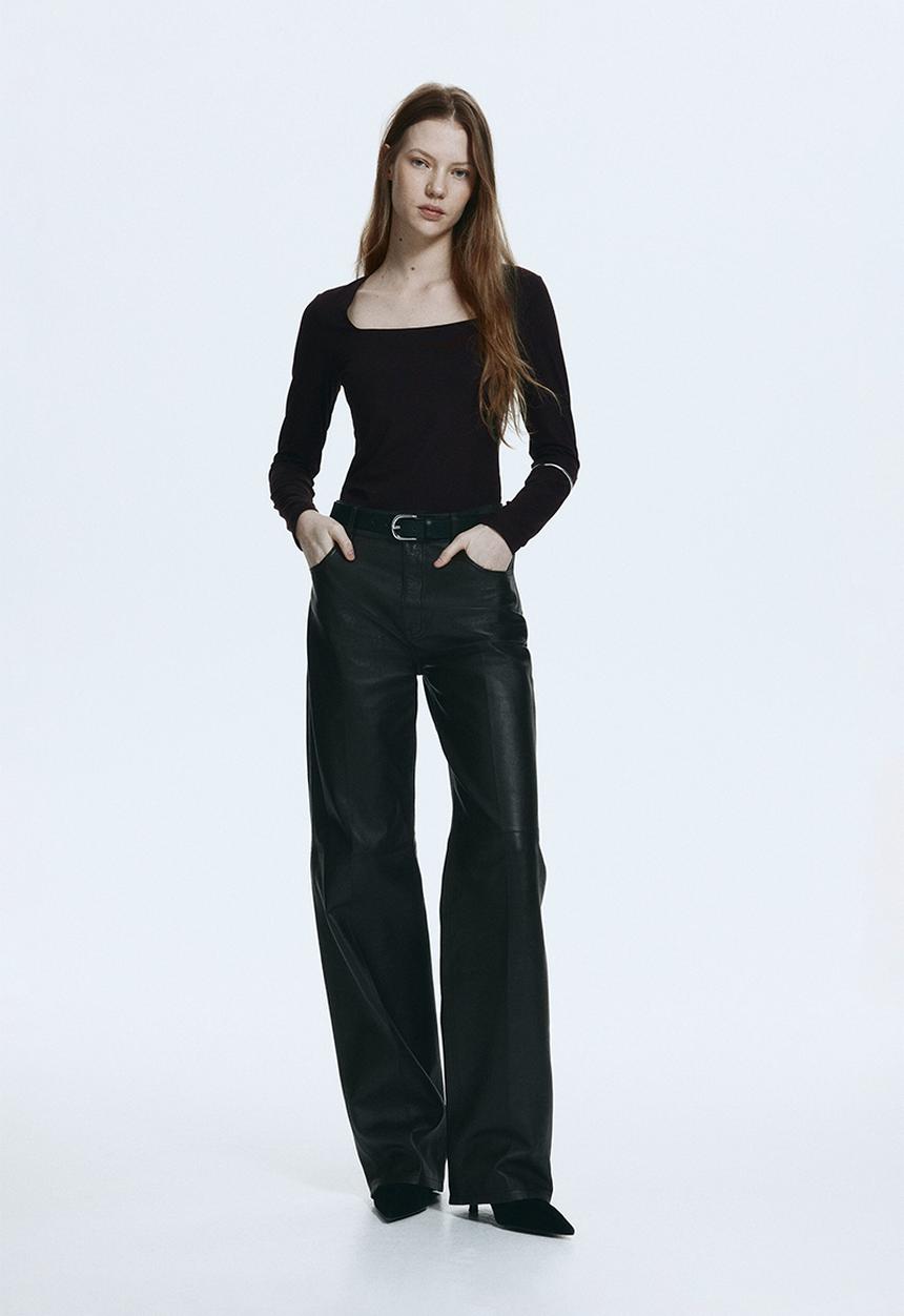 H&M - Long-sleeved jersey top - dark brown