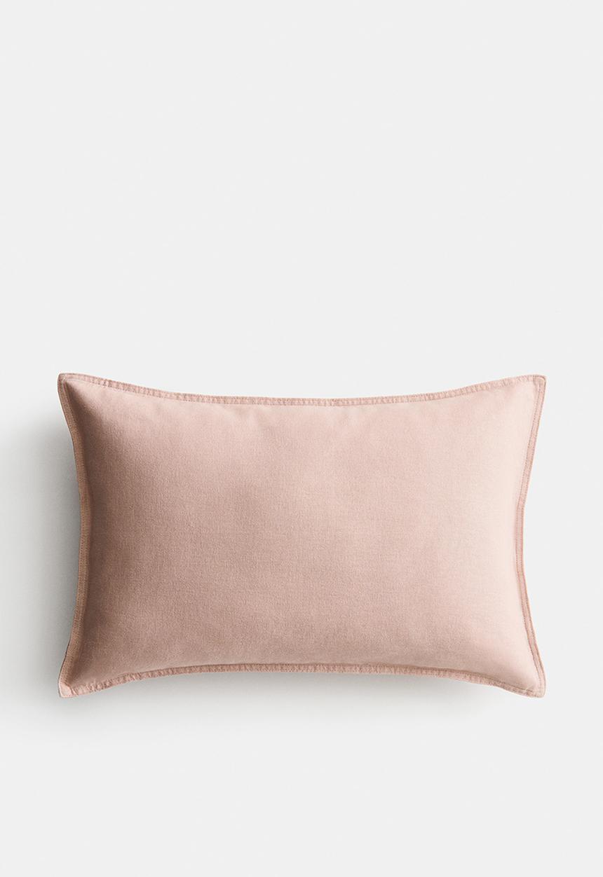 H&M - Linen-blend cushion cover - light dusty pink