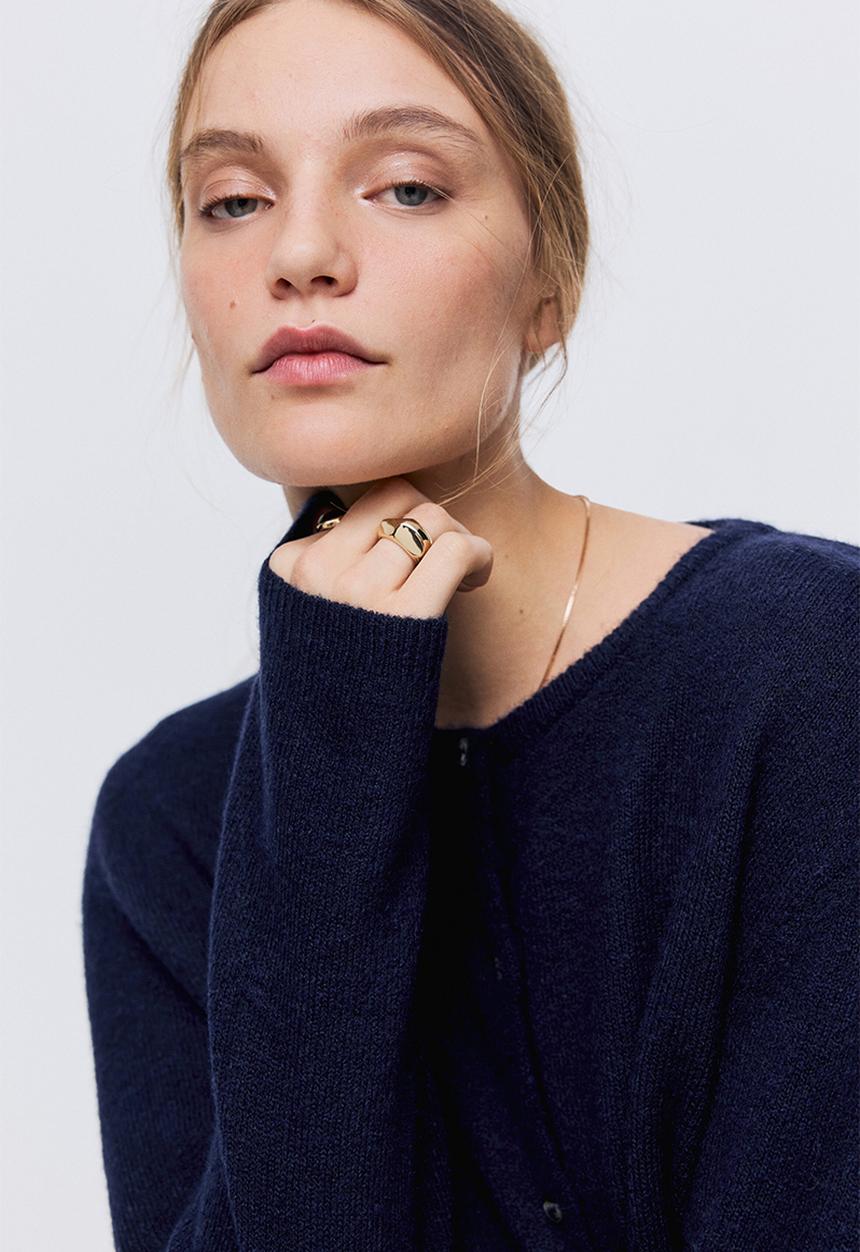 H&M - Loose-fit cardigan - navy blue