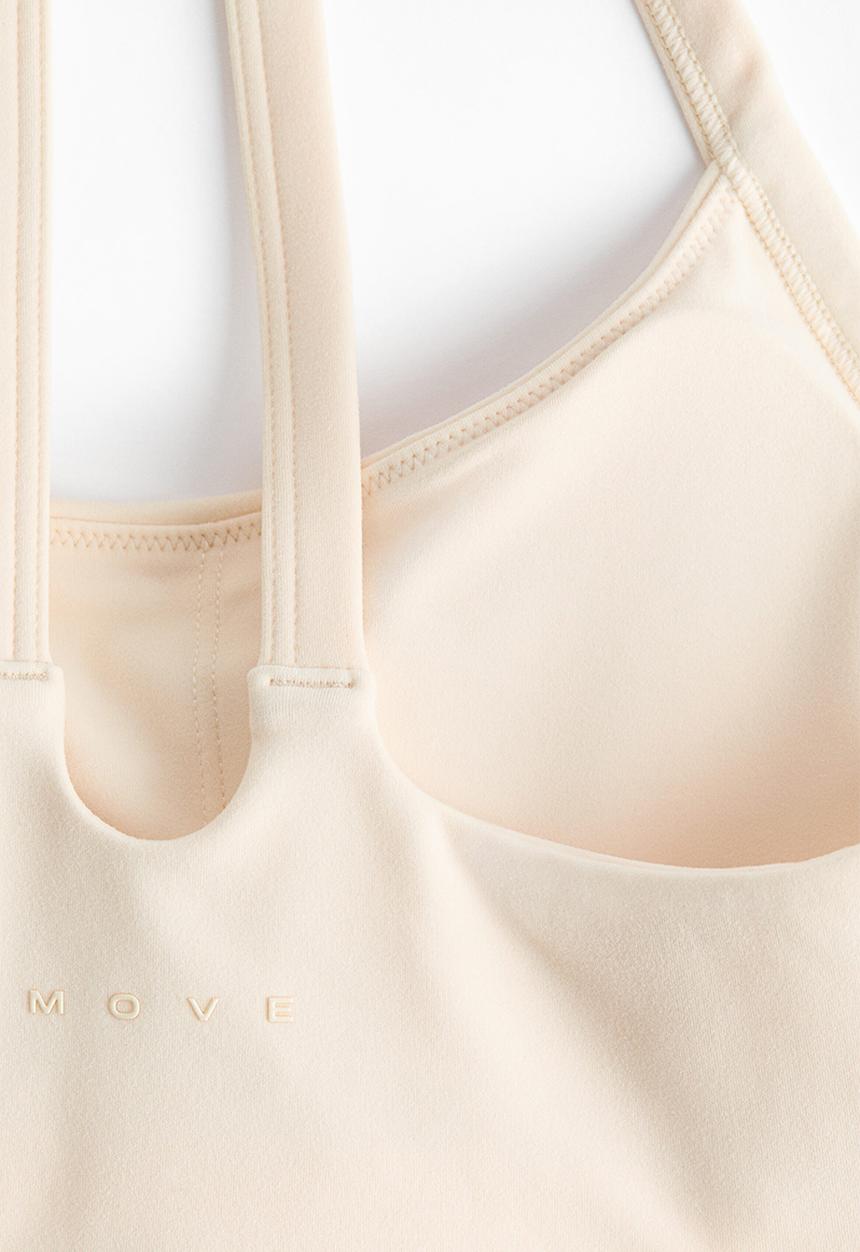 H&M - Medium support sports bra with softmove? - butter yellow