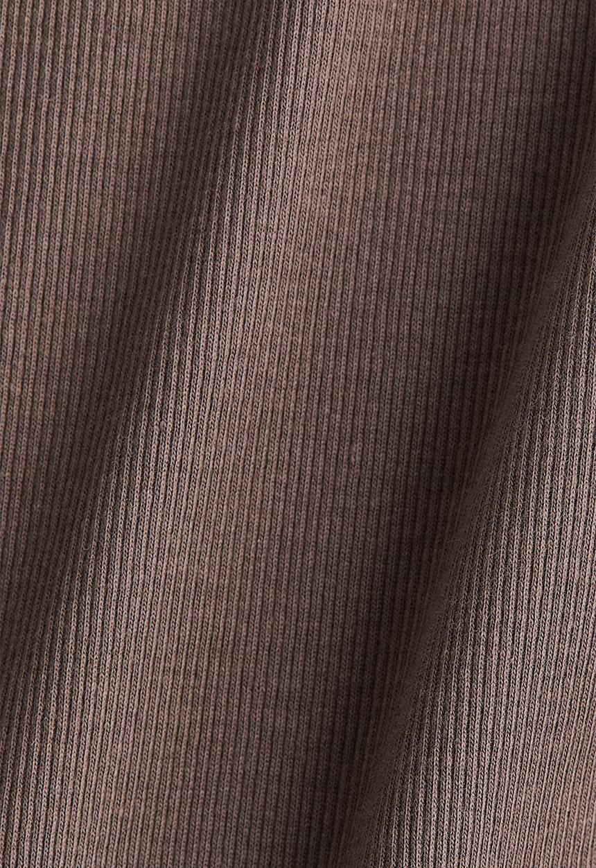 H&M - Ribbed t-shirt - dark mole