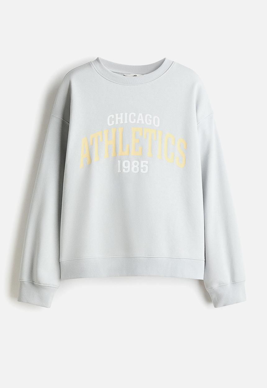 H&M - Text-motif sweatshirt - light grey/athletics