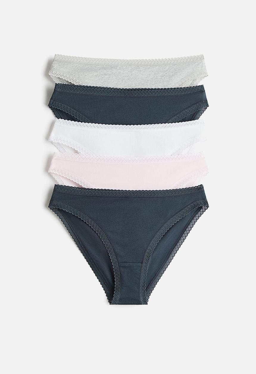 H&M - 5-Pack cotton briefs - navy blue/light pink