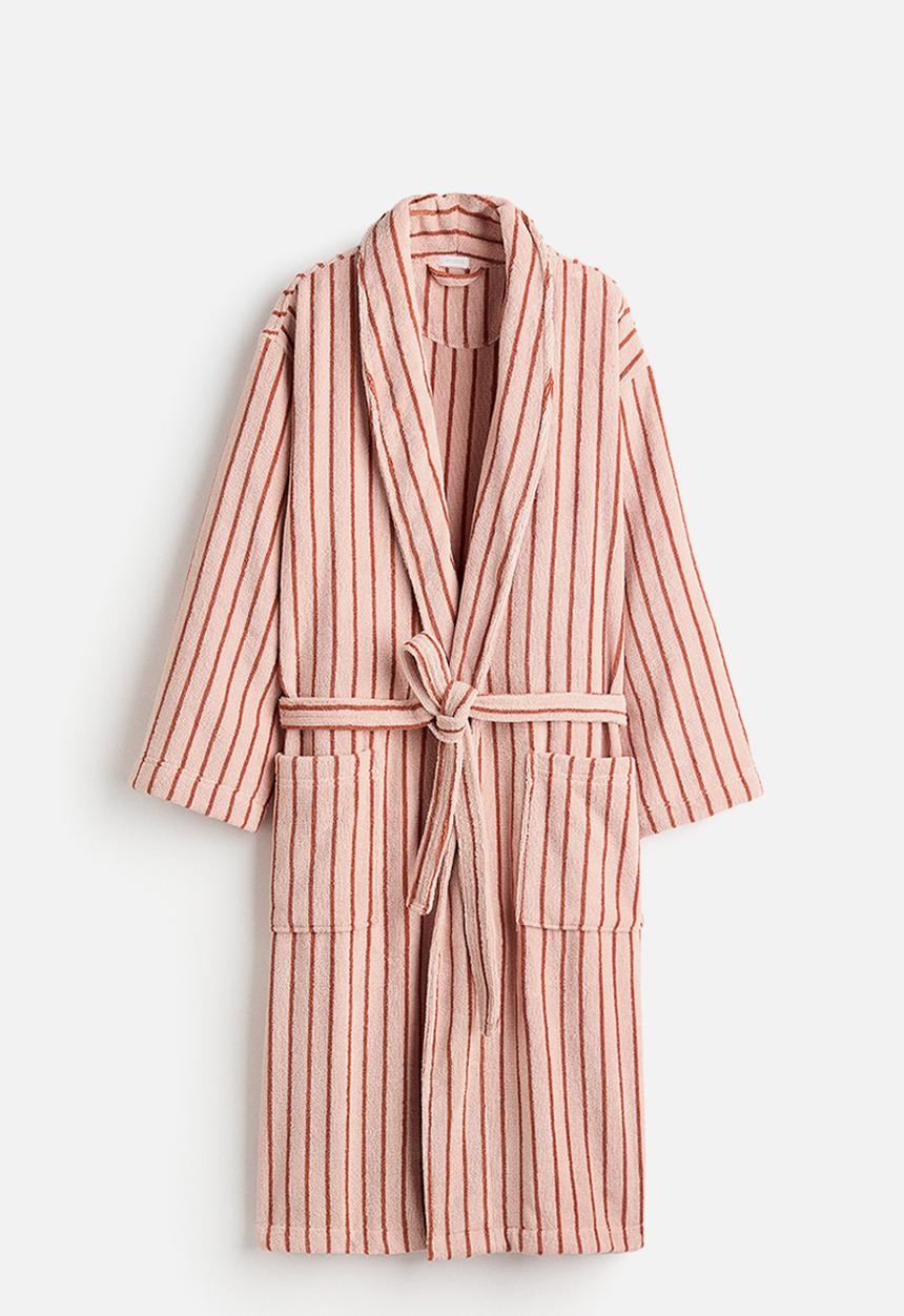 H&M - Cotton terry dressing gown - powder pink