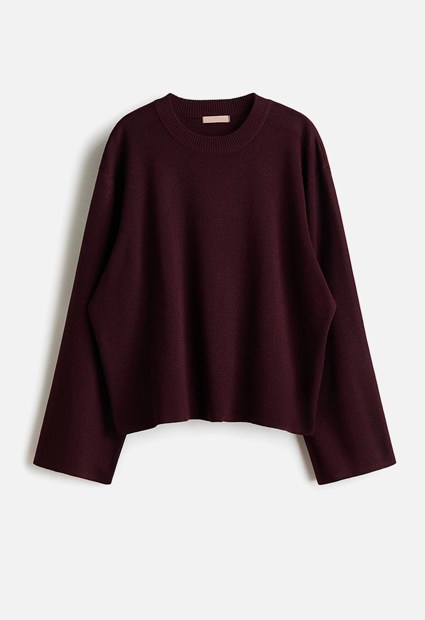 H&M - Fine-knit jumper - burgundy