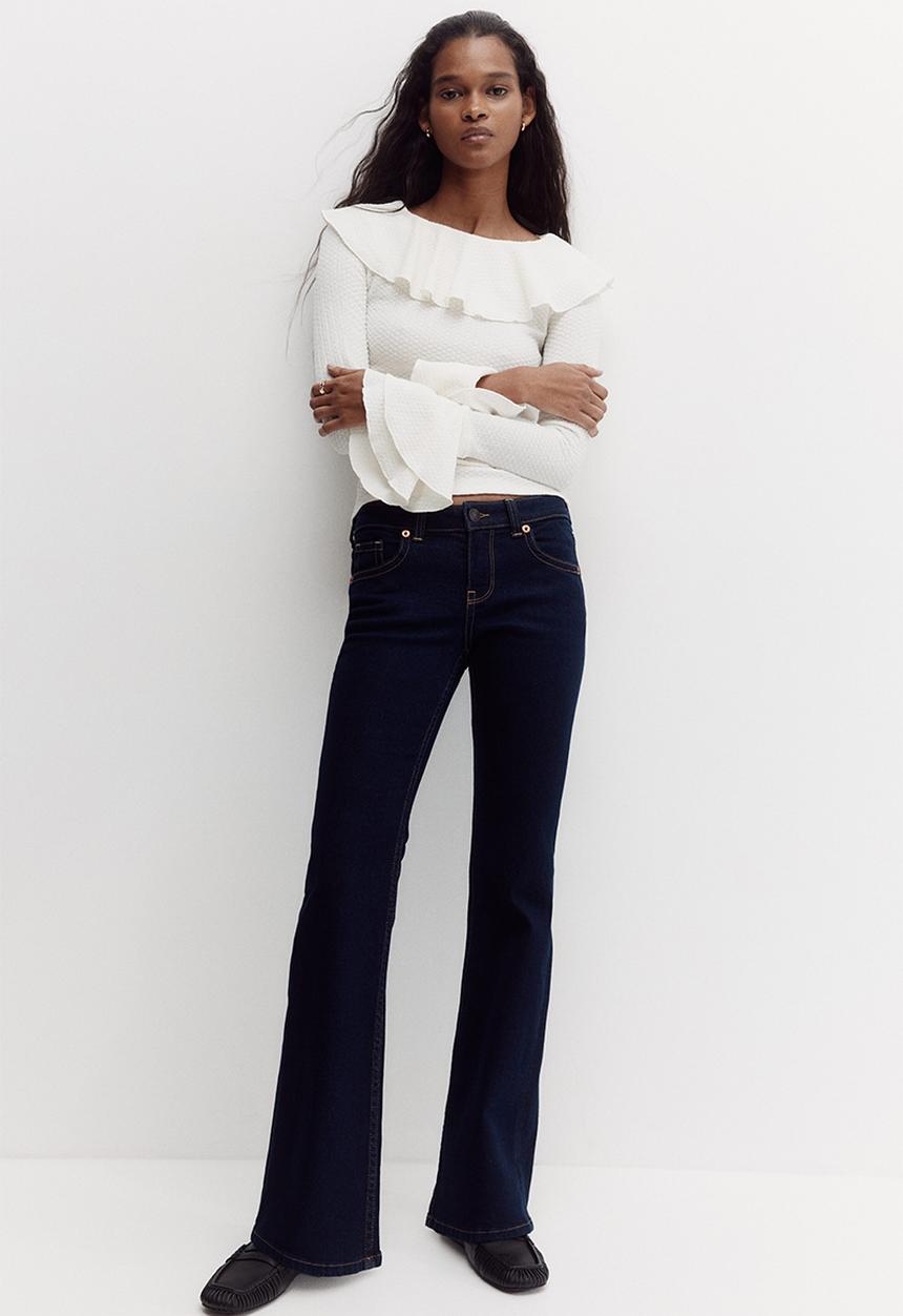H&M - Flared low jeans - dark denim blue