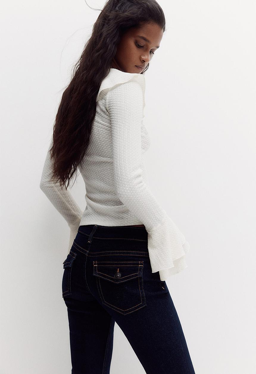 H&M - Flared low jeans - dark denim blue