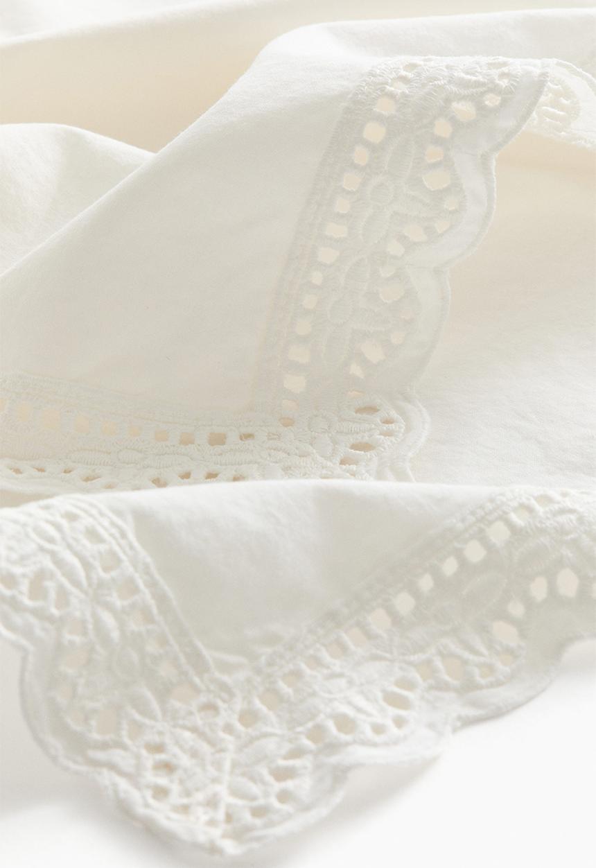 H&M - 2-Pack lace-trimmed cotton napkins - white
