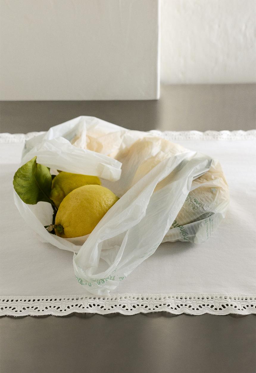 H&M - Lace-trimmed cotton table runner - white