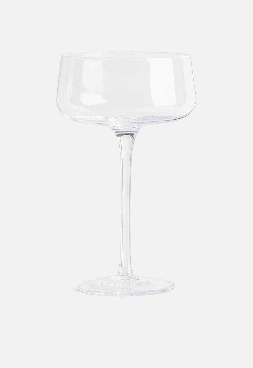 H&M - Tall coupe glass - transparent