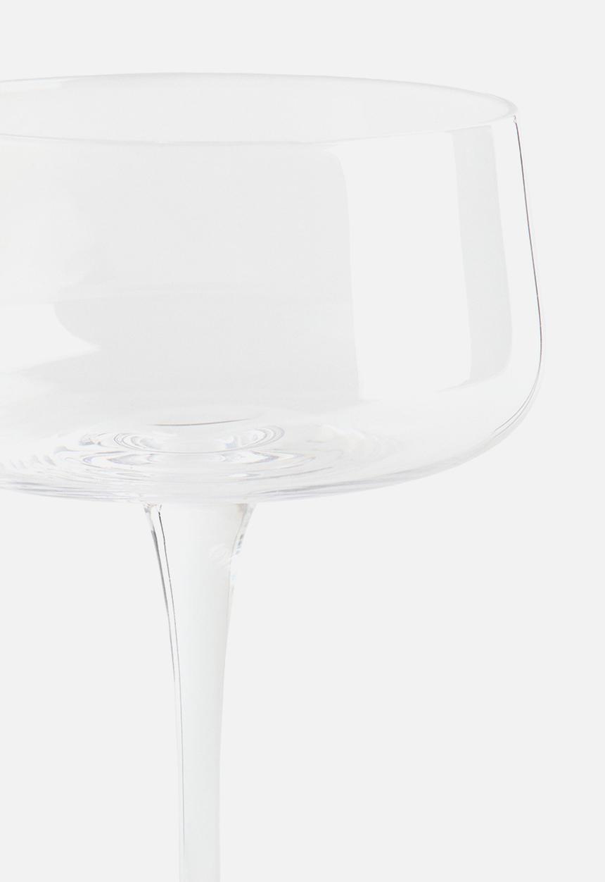 H&M - Tall coupe glass - transparent