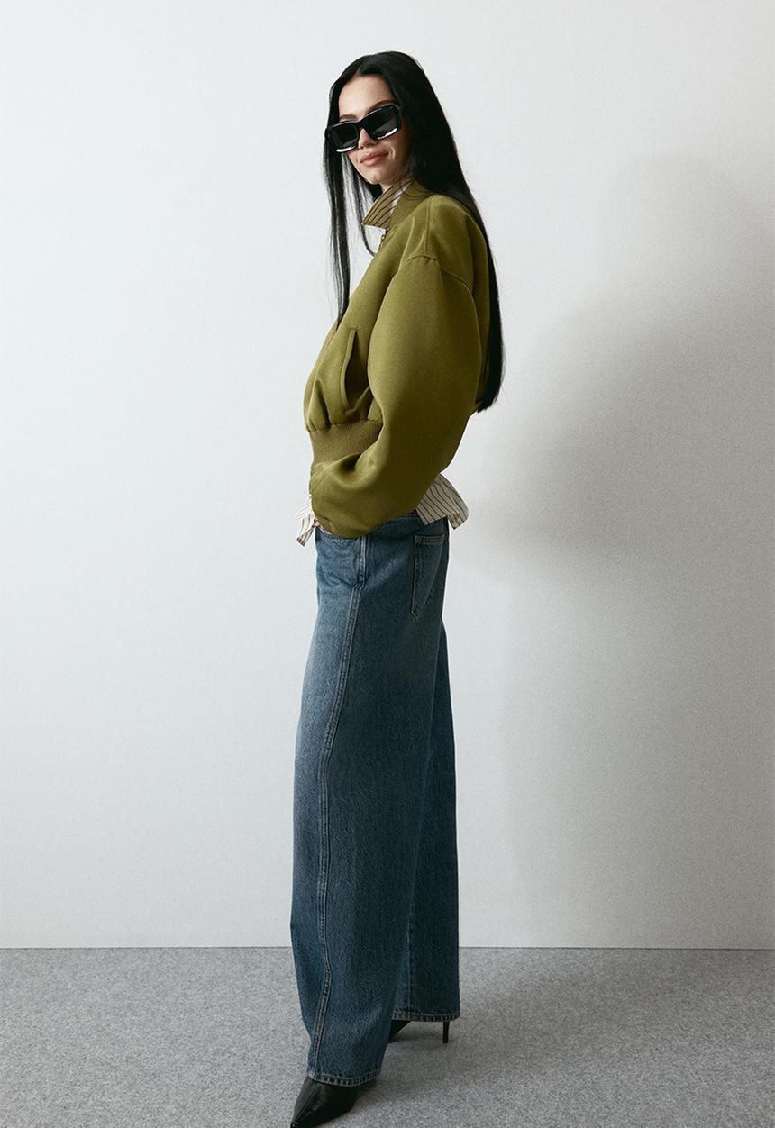 H&M - Baggy high jeans - denim blue