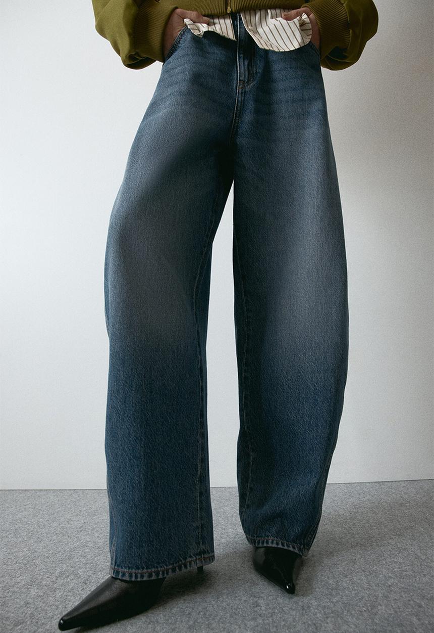 H&M - Baggy high jeans - denim blue