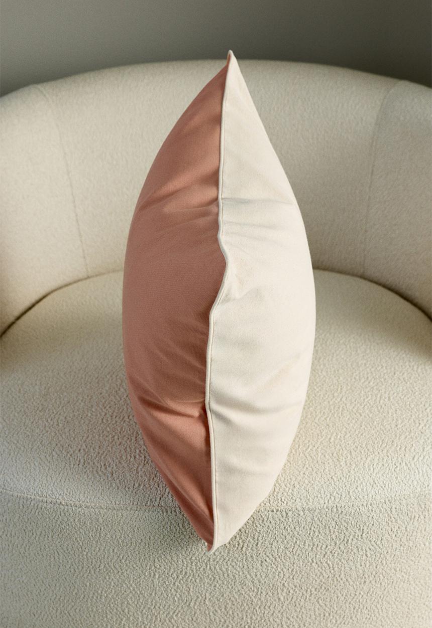 H&M - Canvas cushion cover - pink