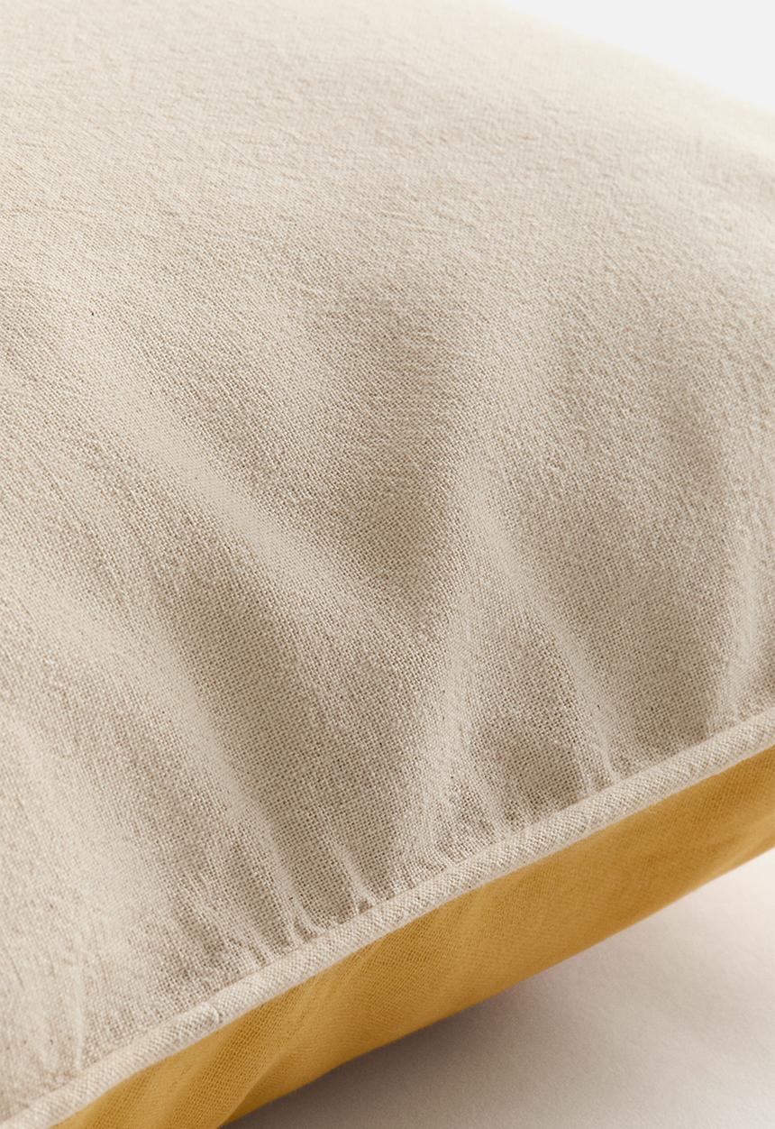 H&M - Canvas cushion cover - yellow