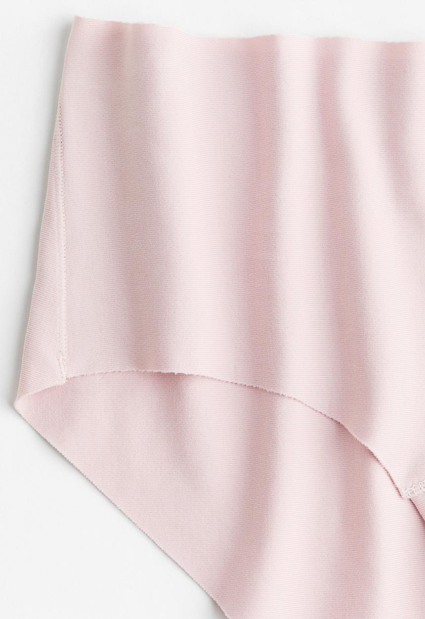 H&M - 3-pack invisible cotton hipster briefs - powder pink/light beige/black