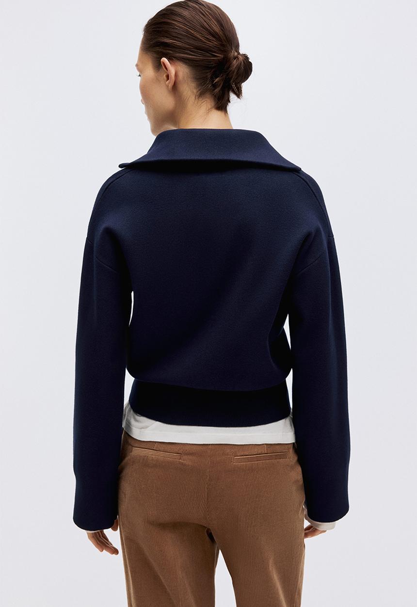 H&M - Zip-through cardigan - navy blue