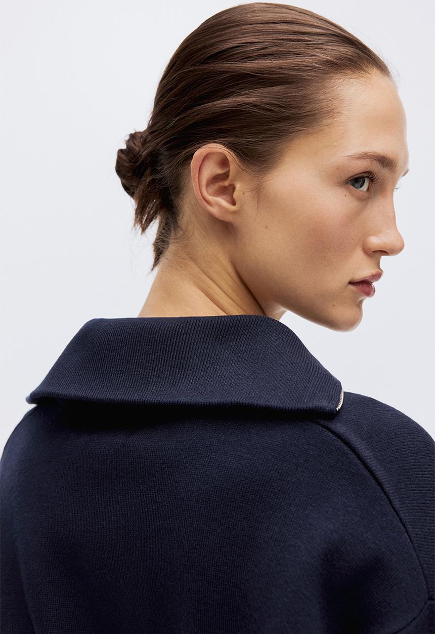 H&M - Zip-through cardigan - navy blue