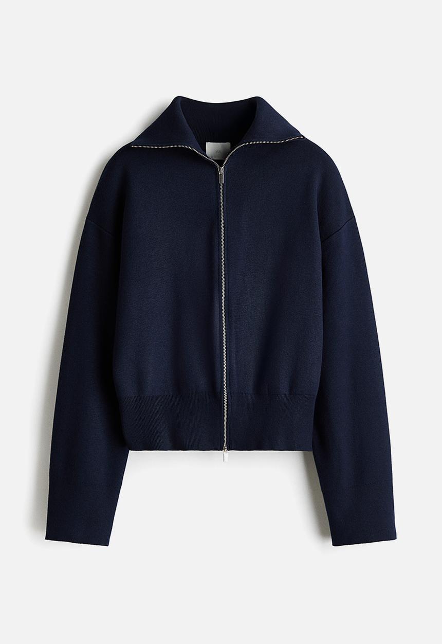 H&M - Zip-through cardigan - navy blue