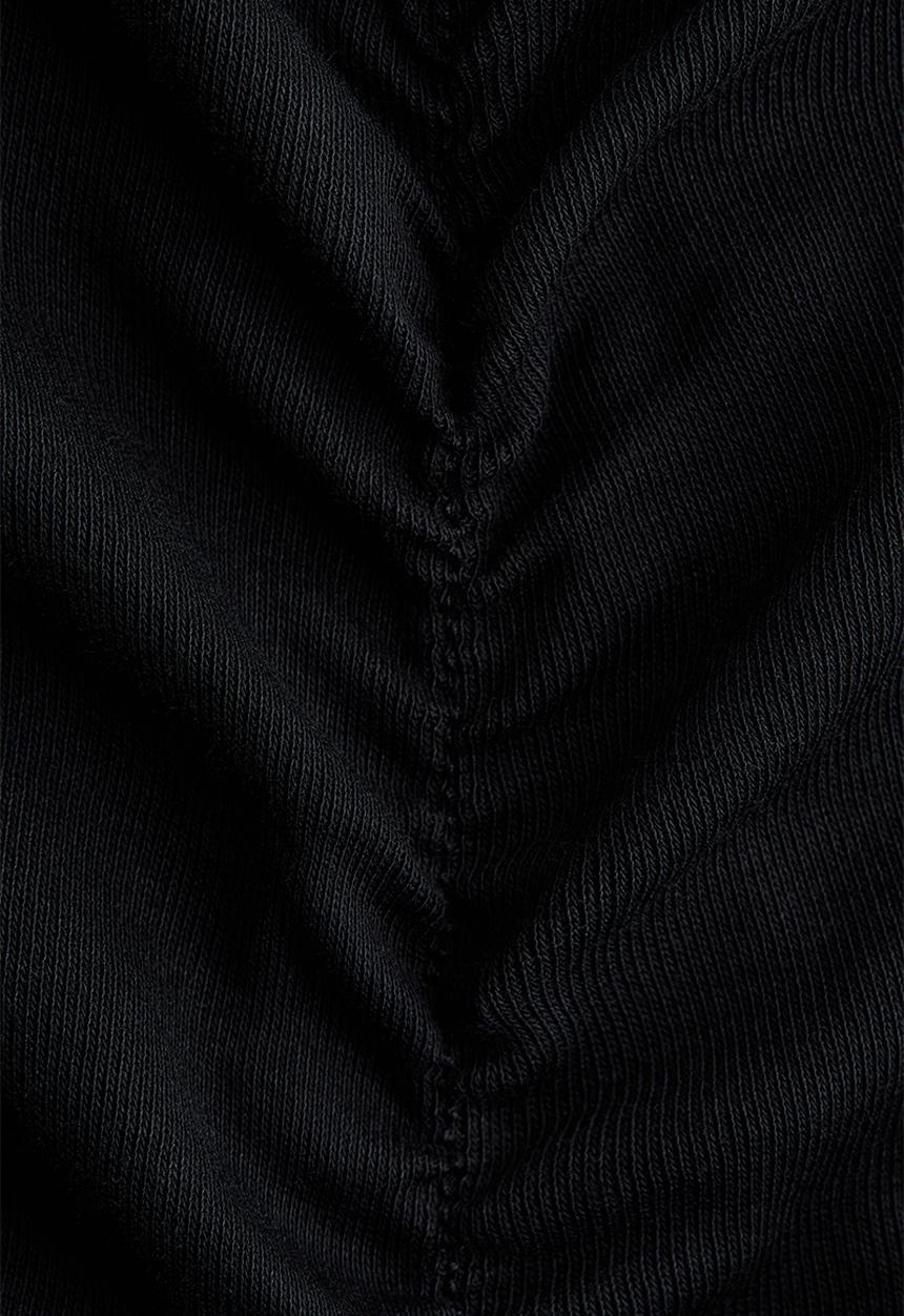 H&M - Draped cotton top - black