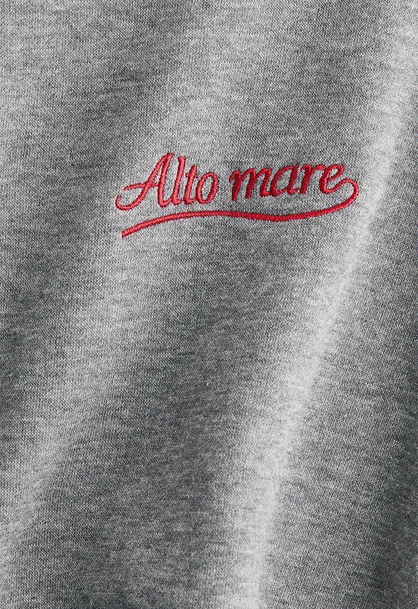 H&M - Motif-detail sweatshirt - grey marl/alto mare
