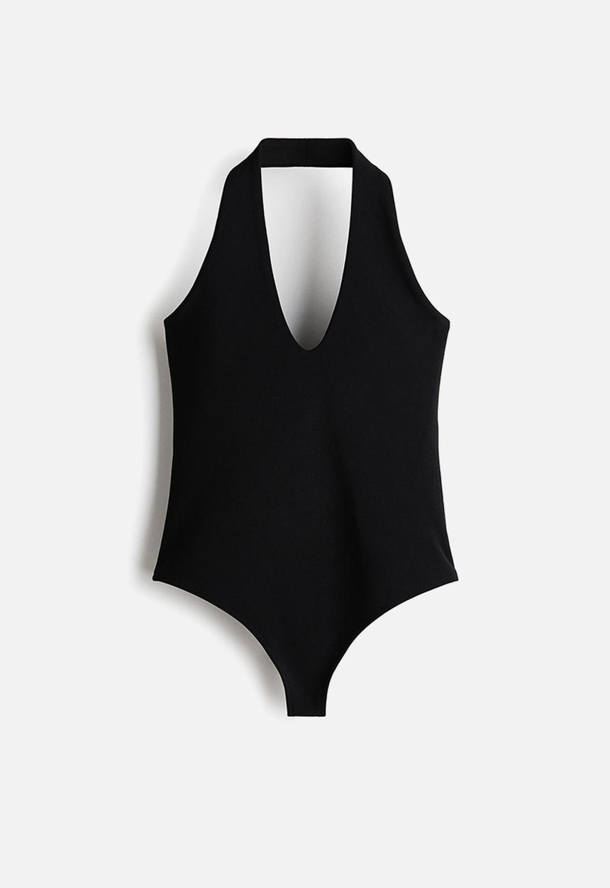 H&M - Halterneck thong body - black