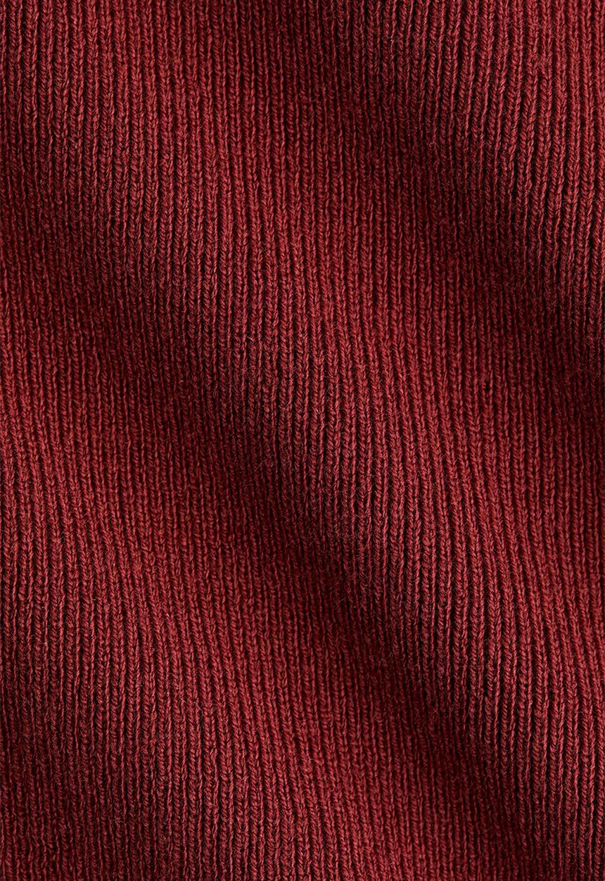 H&M - Fine-knit T-shirt - dark red